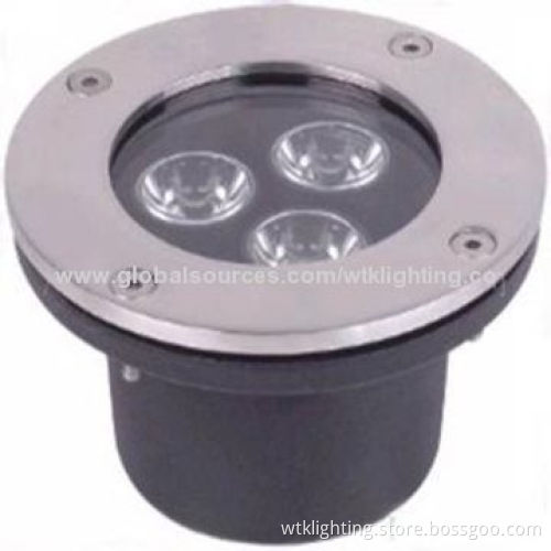 LED Underground Light, 3W Power, Made of Die Casting Alloy Housing with Excellent Heat Radiation